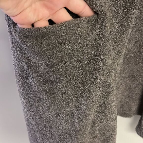 Barefoot Dreams Bamboo Chic Lite Heather Gray Open Cardigan with Pockets- Large - Picture 6 of 16